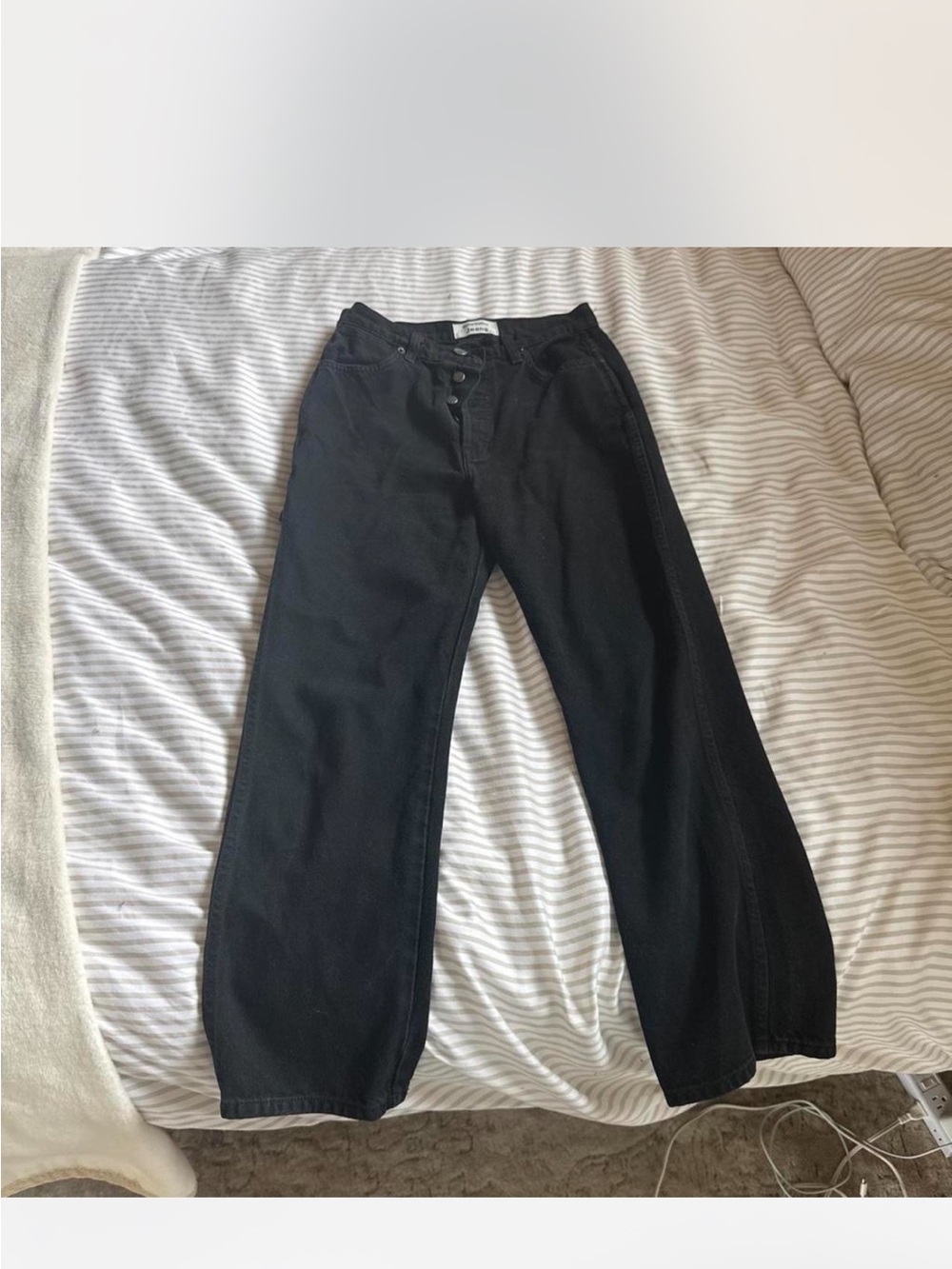 Reformation Black Wide-Leg Jeans - Picture 1 of 3